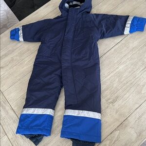Hanna Andersson Navy Snowsuit Bunting Fleece Lined size 18-24M 80
